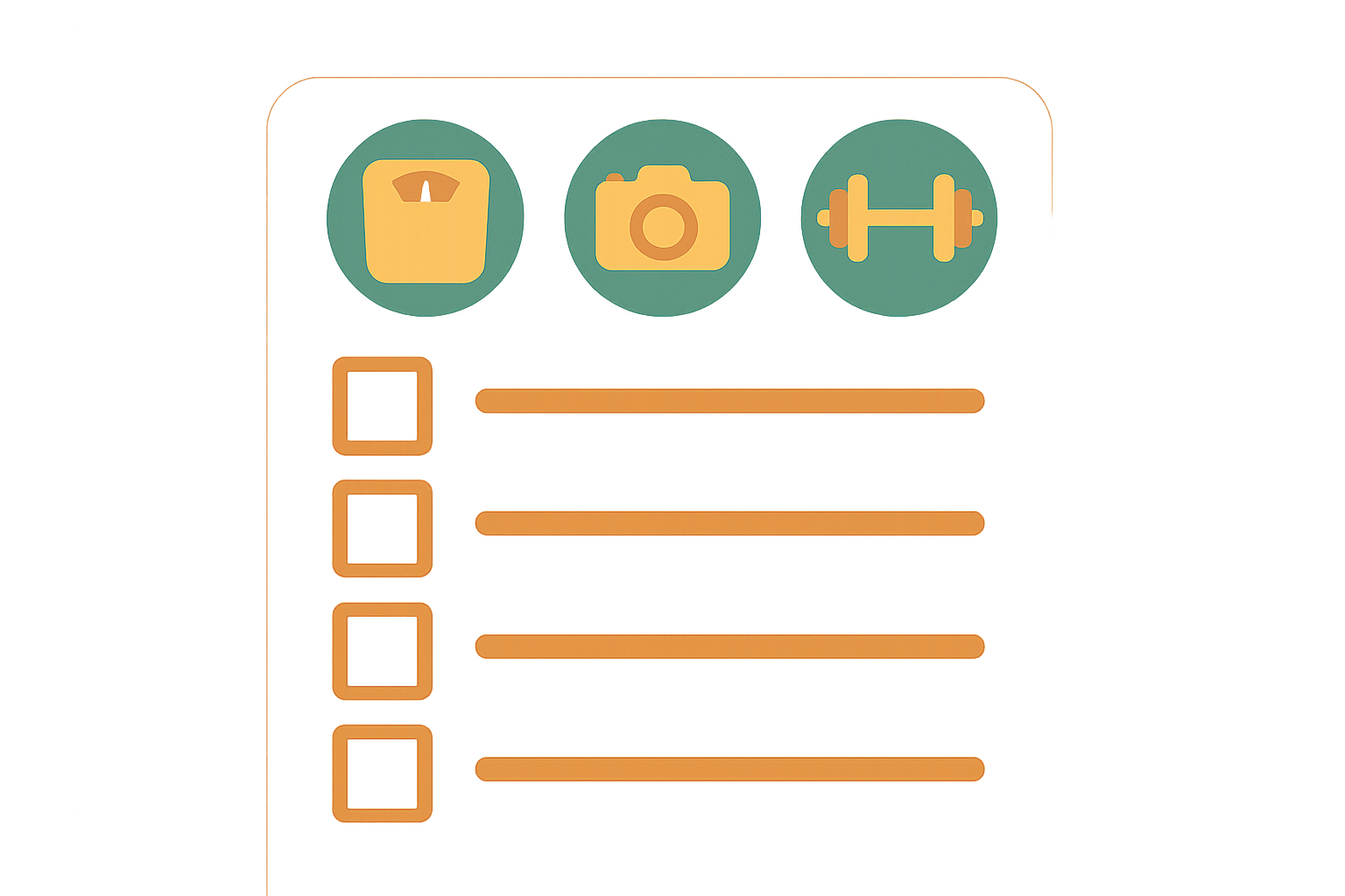 A simple weekly check-in checklist for tracking gym progress
