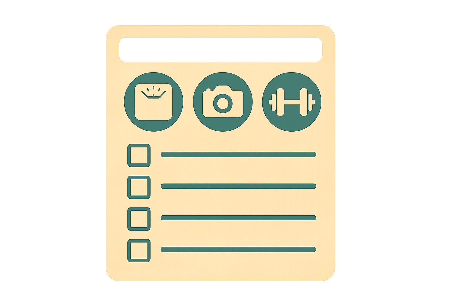 A person tracking fitness progress in an app with a simple upward trend