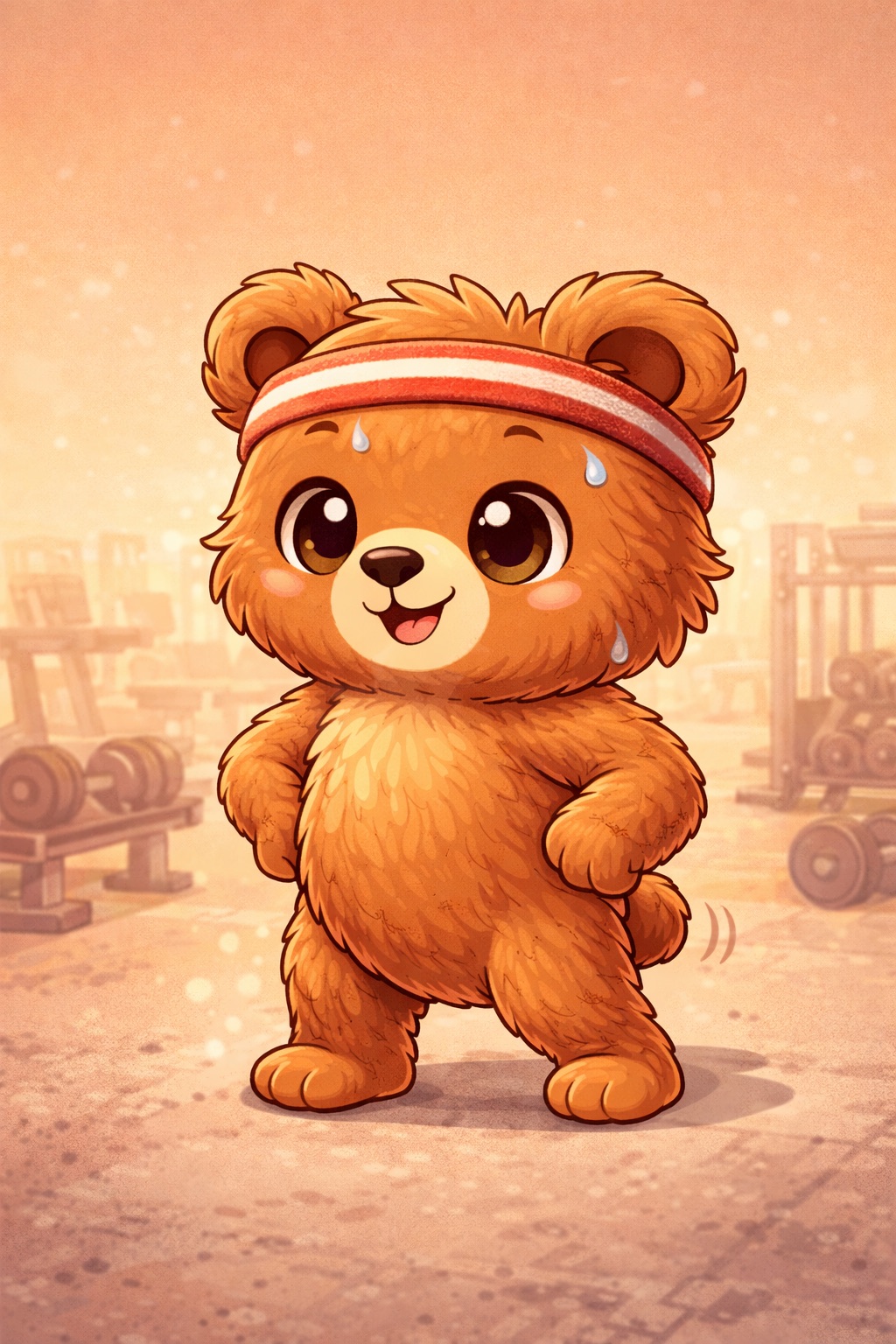 FitBear mascot - a friendly bear holding a workout plan